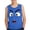 Blue, variant on Boys Funny Face Tank Top Sleeveless Crewneck Kids Cartoon Character Shirt Orange Summer Soft Polyester Spandex Casual Tops,Size 6 T