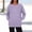 Purple, variant on Long Sleeve Tops for Women Solid Color Round Neck Long Sleeve Loose Tops With Pockets Summer Tops