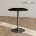 thumbnail image 7 of Demi Bonn 29" Round Dining Table for 2-4 People, Small Kitchen Table with Wood Grain Top for Home, Black, 7 of 7