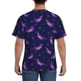 thumbnail image 3 of Bixox Men's Eggplant Printed Short Sleeve Skinny Athletic T-Shirt, 3 of 6