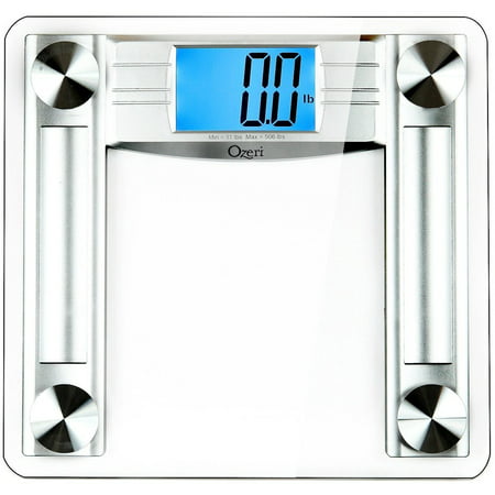Ozeri ProMax 560 lbs / 255 kg Bath Scale, with 0.1 lbs / 0.05 kg Sensor Technology, and Body Tape Measure & Fat
