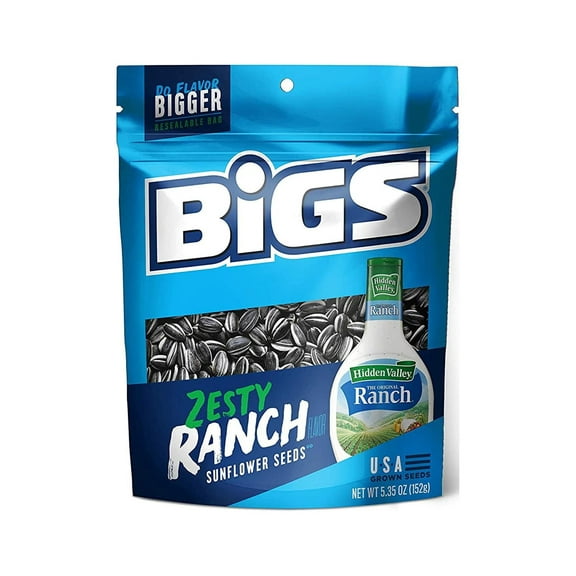 BIGS Hidden Valley Ranch Sunflower Seeds, 5.35-Ounce Bags (Pack of 12)