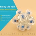 thumbnail image 4 of 12-Key Mechanical Switch Fidget Toy, Clicky Keyboard Keychain for Stress Relief & Anxiety, Portable Sensory Fidget Pad for Adults & Kids, LED Glowing Option, 4 of 10