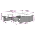 thumbnail image 2 of vidaXL 11 Piece Garden Sofa Set with Cushions Black Poly Rattan, 2 of 5