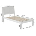 thumbnail image 5 of Leo & Lacey Lit Plateforme Simple en Bois Massif Style Ferme avec Chargeur USB, Blanc, 5 of 5