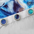thumbnail image 4 of Feelyou Wildlife Wolf Black Out Curtains, Aurora Galaxy Curtains Pack of 2 (42x63 Each), 4 of 6