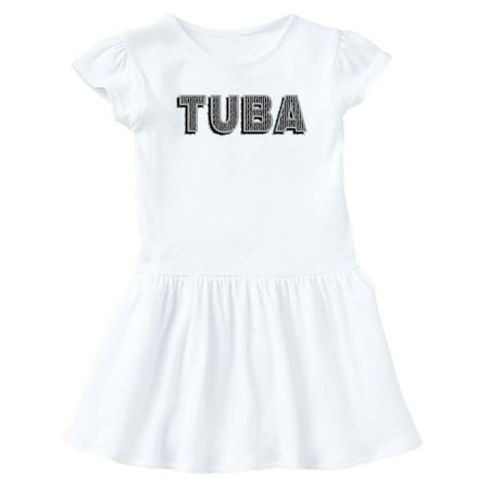 

Inktastic Tuba Gray Patterned Text Gift Baby Girl Dress