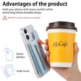 thumbnail image 3 of Allytechgroup iPhone 16 Plus Case with Cards Holder & Hand Strap, Clear Back Cover Shockproof Drop Protective Anti-Yellowing Bumper Phone Case for Apple iPhone 16 Plus, Skyblue, 3 of 11