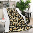 thumbnail image 2 of Leopard Print Flannel Fleece Blanket - Lightweight Throw, Soft & Cozy for Comfort, Bed Blanket for Room Couch Decor, 50x60 inches, 2 of 5
