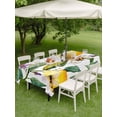 thumbnail image 5 of 52x70 Inch Outdoor Tablecloth with Umbrella Hole Zipper Rectangle Summer Lemon Rectangular Tablecloths Outside Waterproof Purple Spring Floral Bee Botanical Patio Table Cloth Cover for Picnic Party, 5 of 8