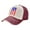 Dark Red, variant on Men Women Pr Puerto Rico-Flag Distressed Twill Cotton Baseball Cap Vintage Adjustable Dad Hat