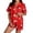 r-663Red478, variant on MEZZALL Women Leopard Print Pajama Sets Lapel Short Sleeve Button Down Tops with Shorts For Fall Holiday Wear 2 Piece Sleepwear