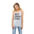 thumbnail image 2 of Thread Tank Best Coach Ever Women's Sleeveless Flowy Racerback Tank Top Sport Grey Medium, 2 of 5
