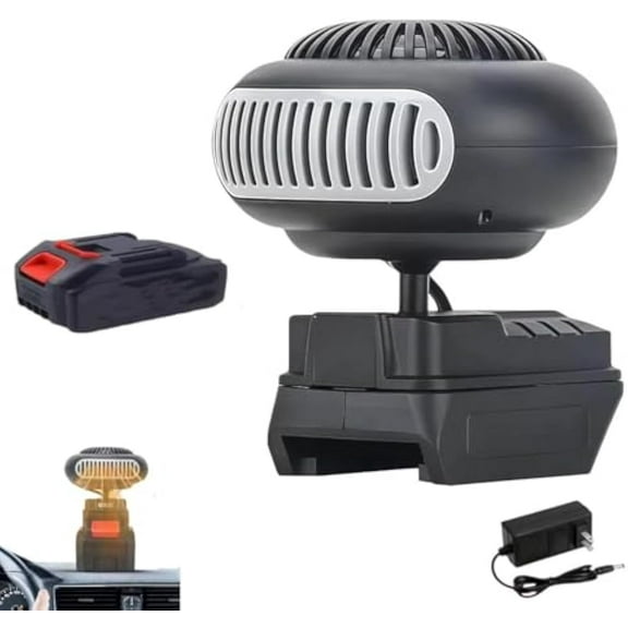 Battery Operated Heaters For Indoors Car, Portable Battery Operated Heater, Car Window Defogger Long Lasting Quiet,1500mah BatteryOperated Space Heaters,For Cars/Camping/Golf Cart (5-cell*1battery)