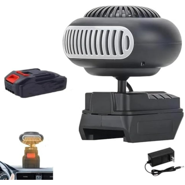 Battery Operated Heaters For Indoors Car, Portable Battery Operated Heater, Car Window Defogger Long Lasting Quiet,1500mah BatteryOperated Space Heaters,For Cars/Camping/Golf Cart (5-cell*1battery)