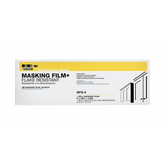 Máscara de mano Paintor's Plastic 3M MFB-9 de 9 pies x 400 pies