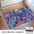 thumbnail image 3 of Blue Pioneer Flower and Paisley Pattern Door Rugs,Washable Non Slip Door Mats Indoor,Decorative Door Mats,Entry Mat Indoor for Entrance,Bedroom,Kitchen,Bathroom,16"x24", 3 of 6
