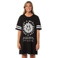 thumbnail image 7 of Supernatural Women's Distressed Winchester Brothers Nightgown Pajama Shirt Dress For Adults, 7 of 7