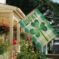 thumbnail image 3 of St. Patrick's Day Outdoor Flags Holiday Garden Flag Welocme Lucky Shamrock Green Outdoor Flag 28''×40'' Burlap Vertical Double Sided Welcome Flag for Home,Spring Farmhouse Holiday Outside, 3 of 6