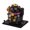 Black, variant on BOKYAN Solar Powered Waving Lucky Cat Ornament, 2 Inch / 5 cm Fortune Figurine for Table Shelf, White