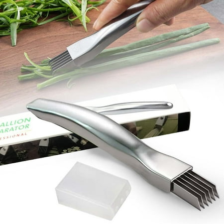 

SKDOGDT Scallion Cutter Shred Knife Stainless Steel Vegetable Onion Scallion Slicer Shredder for Kitchen Cutting Garlic Salad Pasta Seaweed