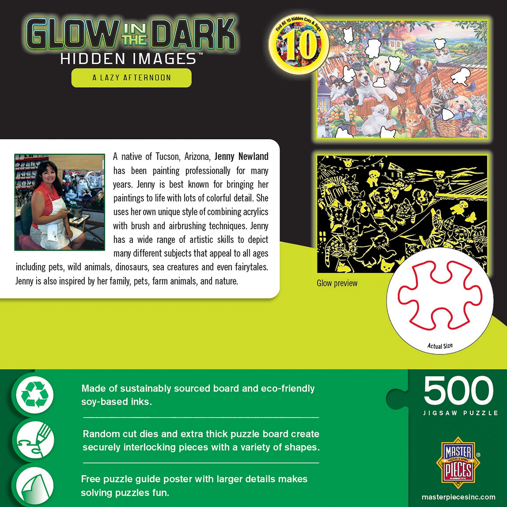 Glow in the Dark - A Lazy Afternoon 500 Piece Puzzle - Walmart.com