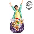 thumbnail image 3 of Baroque Storage Toy Bag Chair, Swirls Flower Like Curls Lavish Details, Stuffed Animal Organizer Washable Bag, Small Size, Purple Eggplant, by Ambesonne, 3 of 3