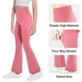 thumbnail image 2 of Vekome Flare Leggings for Girl with Pockets High Waisted Yoga Pants Seamless Solid Lightweight Running Tights Pink 6-7T, 2 of 7