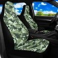 thumbnail image 2 of Binienty Army Green Camouflage Front Car Seat Covers Waterproof Breathable Front Seat Car Covers Airbag Compatible Automotive Interior Accessories Universal for Cars SUV Truck, 2 of 8