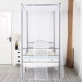 thumbnail image 3 of VECELO Twin Black Canopy Metal Bed, Multiple Size Available, 3 of 6