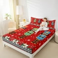 thumbnail image 4 of jejeloiu Colorful Nutcraker Soldier Twin Sheet Sets,Merry Christmas Twin Fitted Sheet,Red Green Blue Flat Sheet For Teens,Ultra Soft Home Decor,3pcs, 4 of 7