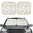 thumbnail image 2 of Disketp Roses Flowers Pattern 2 Piece Windshield Sunshades,Folding Windshield Sun Shade for Car SUV Trucks Sedan,Blocks UV Rays Sun Visor Protector-Small, 2 of 6