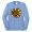 Light Blue, variant on Sunflower Animal Print Fashion Mens Long Sleeve Shirt, Charcoal, Large