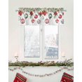 thumbnail image 3 of Christmas Balls Valance for Windows Poinsettia Curtains Valances Holly Berry Valance Window Treatments Snow Short Curtains for Kitchen Living Room Bedroom Bathroom Xmas Holiday Decor 54x18 Inch, 3 of 8