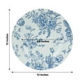 thumbnail image 2 of Efavormart 6 Pack White Blue Floral Acrylic Charger Plates in French Toile Pattern, Round Dinner Charger Event Tabletop Decor - 13", 2 of 10