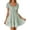 Green, variant on Women's Gingham Smocked Puff Sleeve Summer Dress 100% Polyester Fabric for Light Breezy Comfort and Flattering Fit