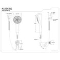 thumbnail image 2 of Kingston Brass KX1547BE Vilbosch Multi-Function Hand Shower Kit, Brushed Brass, 2 of 5