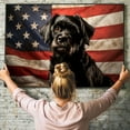 thumbnail image 5 of Lowchen Dog American Flag Canvas Poster Wall Art Dog Pictures for Wall Decor Red White Blue Flag of USA Patriotic Painting Print for Living Room Bedroom Office, 5 of 5
