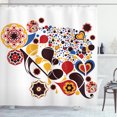 thumbnail image 1 of Ambesonne Abstract Shower Curtain, Flowers Hearts Notes, 69"Wx84"L, Multicolor, 1 of 3
