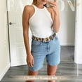 thumbnail image 3 of JASGOOD Women Fashion Leather Belts with Square Gold Buckle Waist Belt for Jeans Pants Dresses, 3 of 8