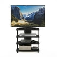 thumbnail image 3 of Furinno Econ Engineered Wood 4-Tier Petite TV Stand for TV up to 25" in Black, 3 of 7