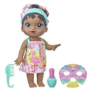 Baby Alive Glam Spa Baby Doll with Black Hair, Flamingo, Makeup Toy