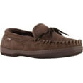 thumbnail image 2 of Lamo Footwear Men's Leather Moccasin Slippers Moc Toe Chocolate 7, 2 of 7