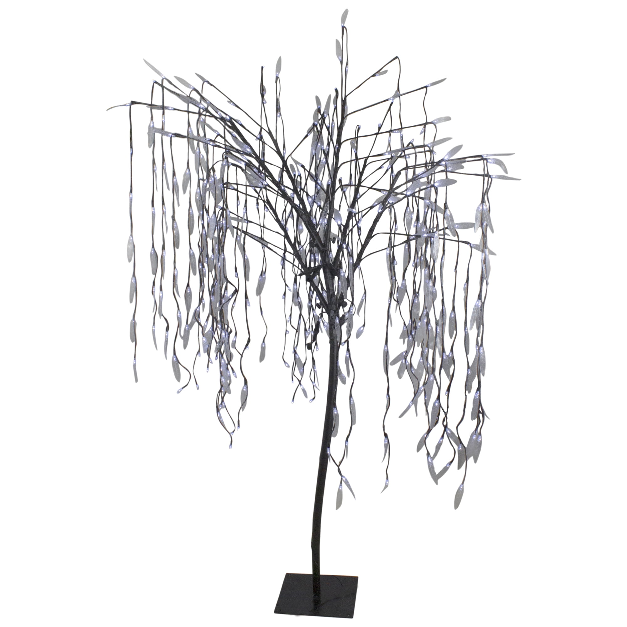 6' Lighted Christmas Willow Tree Outdoor Decoration Pure White LED