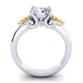 thumbnail image 4 of Diamond-Capitals 2.50 Carat Sparkle Round Cut Natural Diamond Citrine Gemstone Ring for Birthday Gift 18K White Gold Size 10, 4 of 8