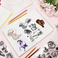 thumbnail image 4 of 4 Styles Horse Clear Stamps Animal Word Reusable Background Postmark Retro Transparent Silicone Stamp Seals for Journaling Card Making Decor DIY Scrapbooking Supplies, 4 of 9