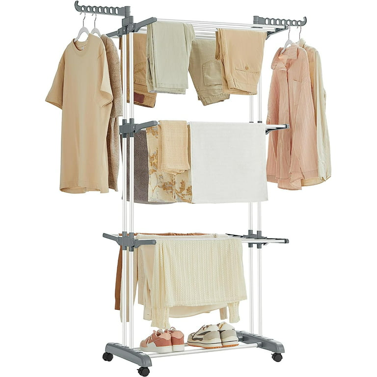 Clothes Drying Rack, Pre Assembled Drying Rack Clothing, Expandable Laundry Drying  Rack, Towel Rack for Indoor and Outdoor Use