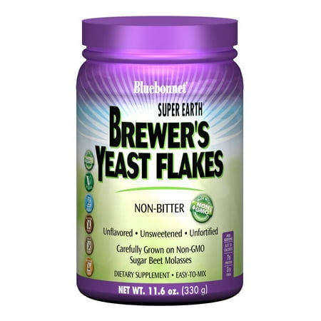 Bluebonnet Super Earth Brewer's Yeast Flakes, 11.6 Oz