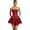 Burgundy, variant on Women's Strapless Lace Corset Bodice Chiffon Short A‑Line Homecoming Dress