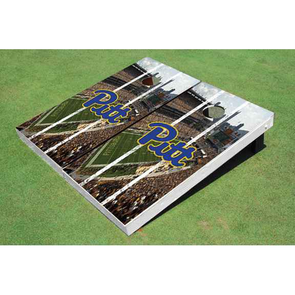 University of Pittsburgh Stadium Long Stripe Themed Cornhole Boards